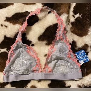 Brand New Free People Gray and Orange Bralette